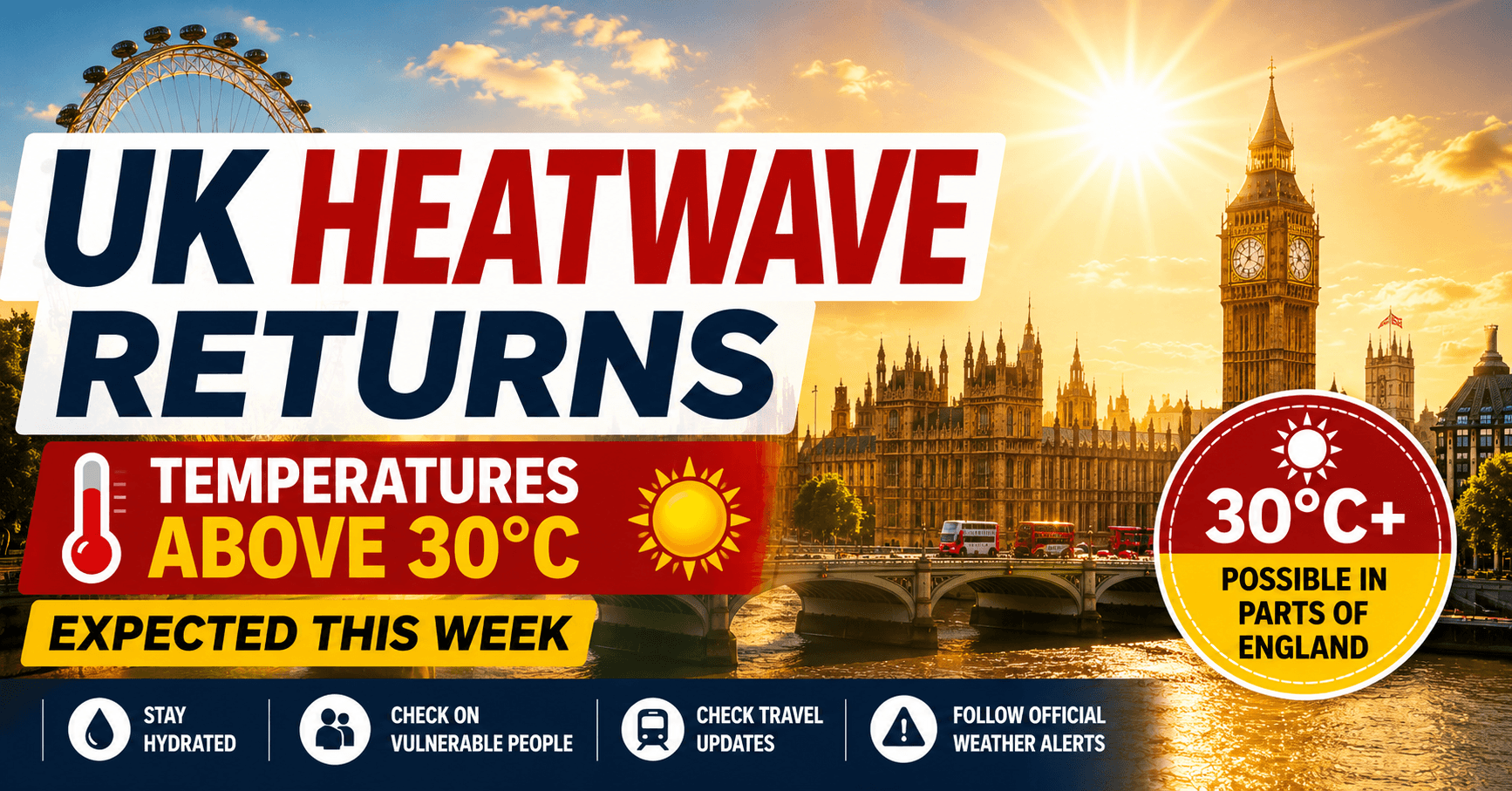 🌡️ UK Weather Update: Another Heatwave Could Push Temperatures Above 30°C This Week