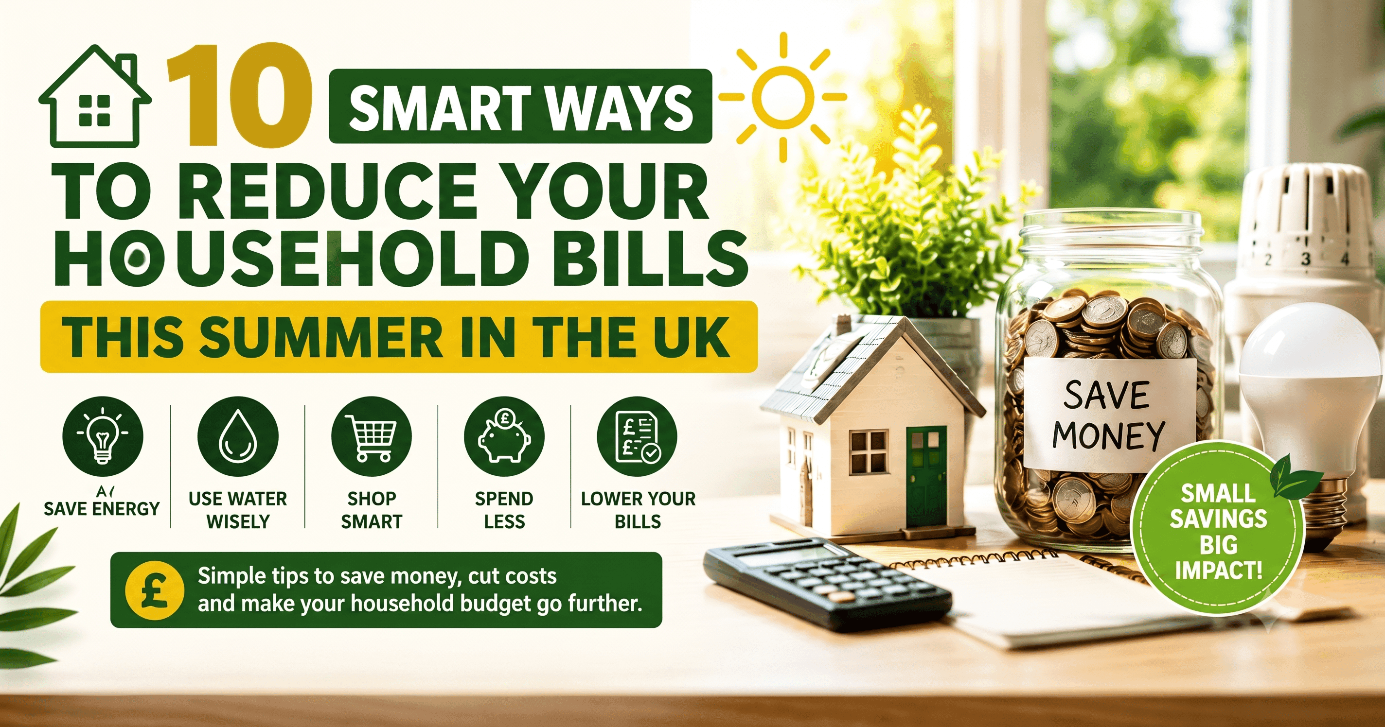 🏡 10 Smart Ways to Reduce Your Household Bills This Summer in the UK