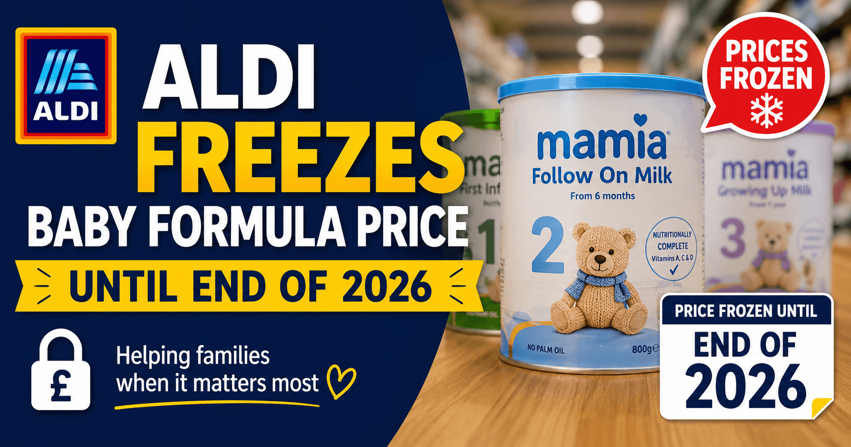 🍼 Aldi Freezes Baby Formula Price Until End of 2026