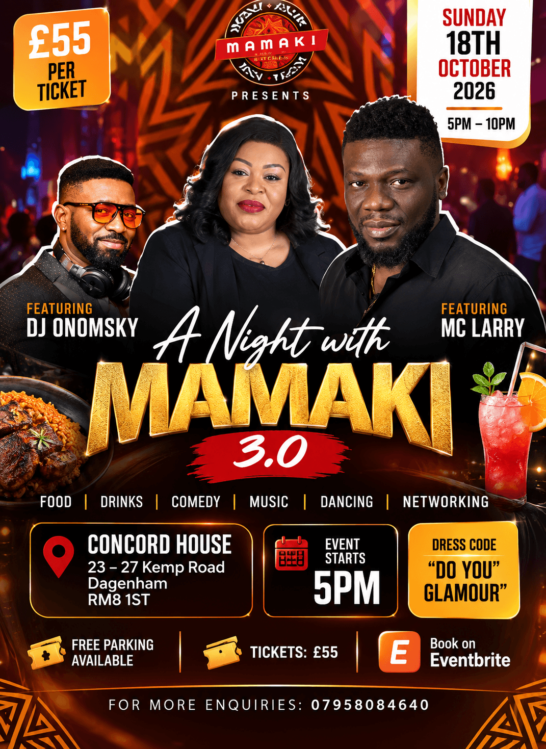 A Night with Mamaki 3.0 – Food, Music, Comedy & Networking in Dagenham